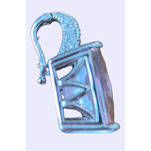 Square CZ Pendant 925 Silver With Sparkling Accents - Picture 6 of 9